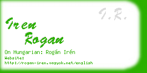 iren rogan business card